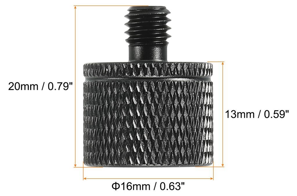 2Pack Mikrofonst?nder Adapter 1/4 Buchse x M6 Stecker Kamera Schraube Schwarz
