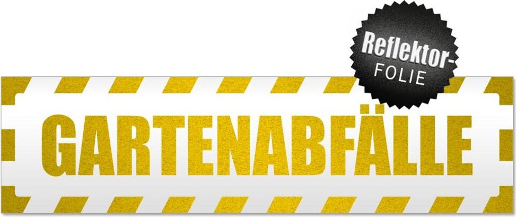 Gartenabfälle gestreift Magnetschild Schild magnetisch