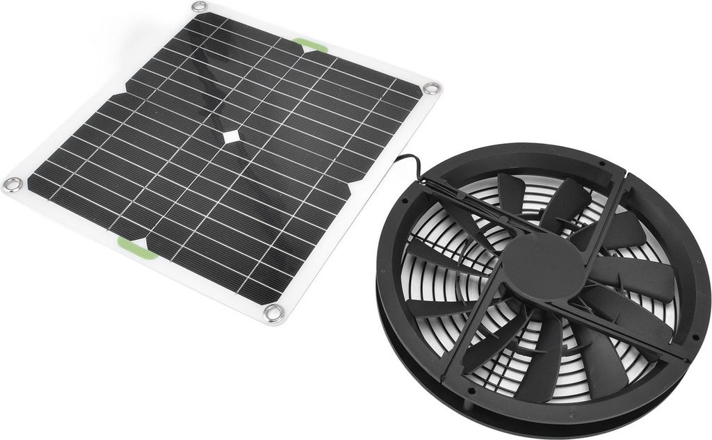 Solar Panel Fan Kit 10in 100W wasserdicht Solar Panel Runde Belüftung Fall Abluftventilator für Hühnerstall Gewächshaus Schuppen