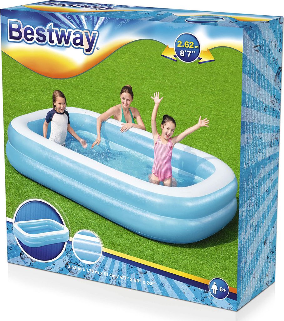 Bestway Schwimmbecken  Family Pool Rectangular 262 x 175 x Produktbild 12