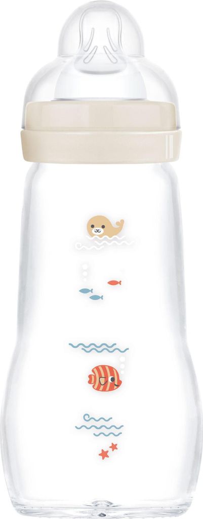 MAM Feel Good Glass Bottle "Robbe" 260 ml 0+ – 6er Produktbild 