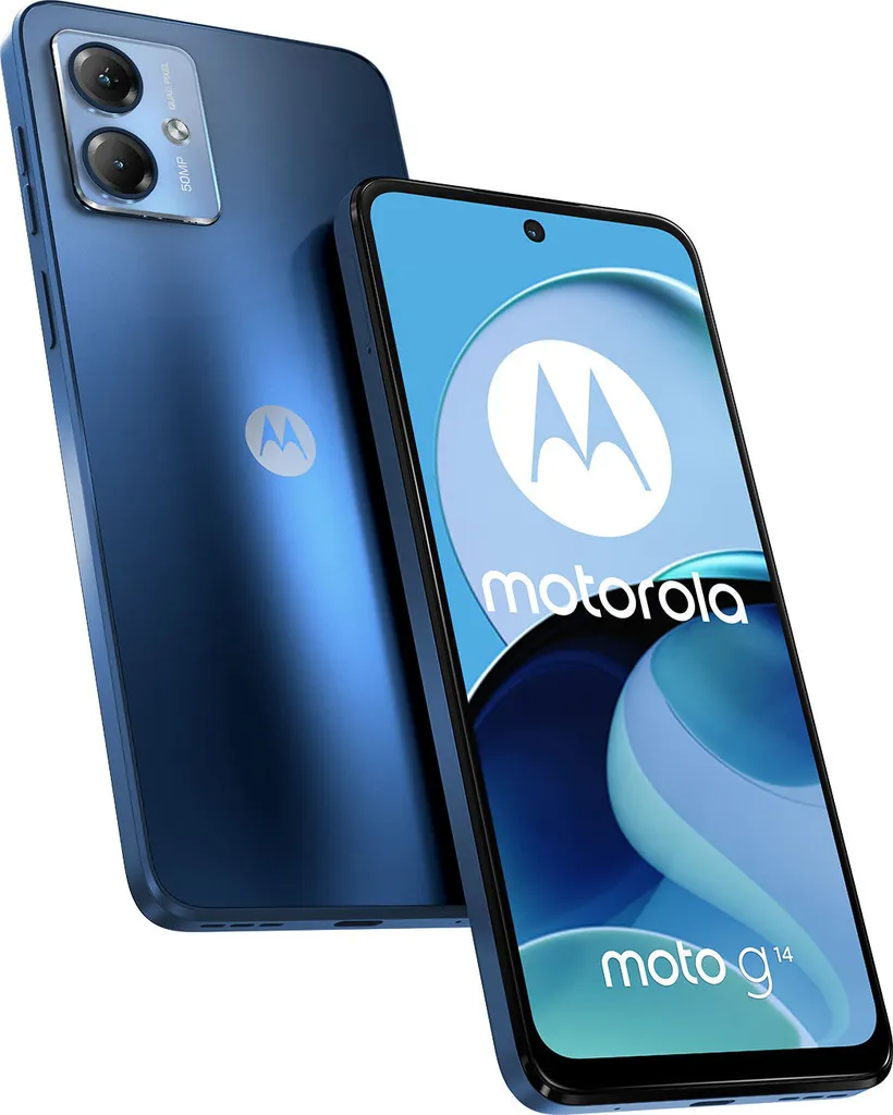 Motorola Moto G14 Bleu 256GB : Ne manquez plus jamais de place ou de batterie