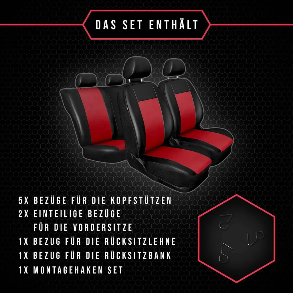 Coprisedili per Opel Antara in Ecopelle e Tessuto - Lusso e Protezione - 9