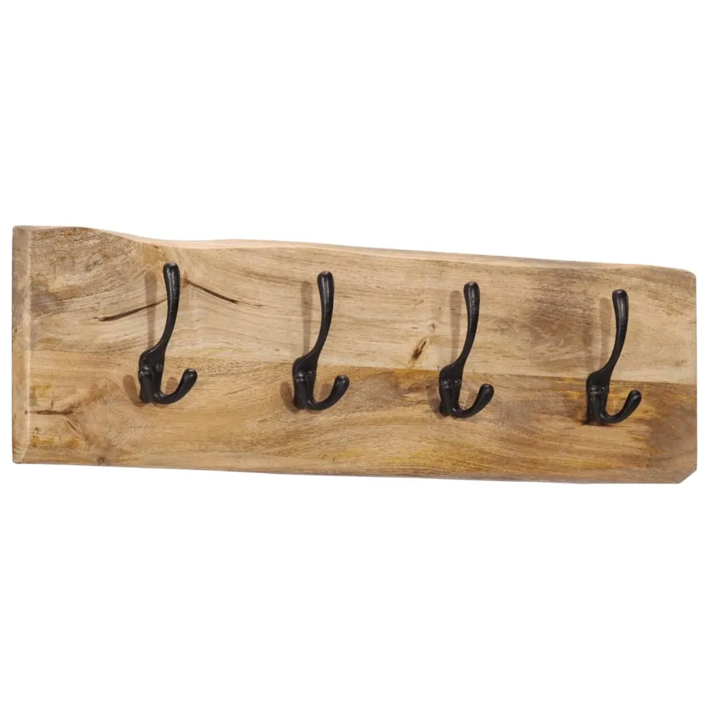 Appendiabiti Muro 4 Posti Legno Mango e Metallo - Design Industriale - 8