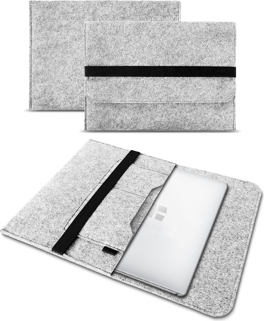 Sleeve Hülle für Dell Inspiron 14 Tasche Filz Notebook 14 Zoll Case Laptop CoverFarben:Hell Grau