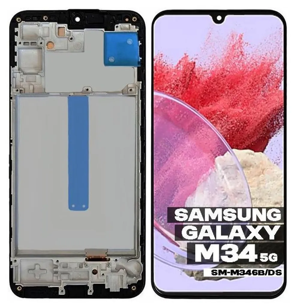 Écran LCD Samsung Galaxy M34 5G M346 Incell avec Châssis Intégré Noir