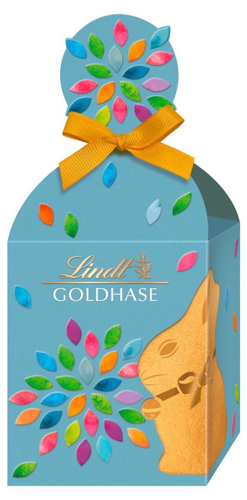 Lindt Oster Goldhase Cut Out Range Köcher Vollmilch Schokolade 87g