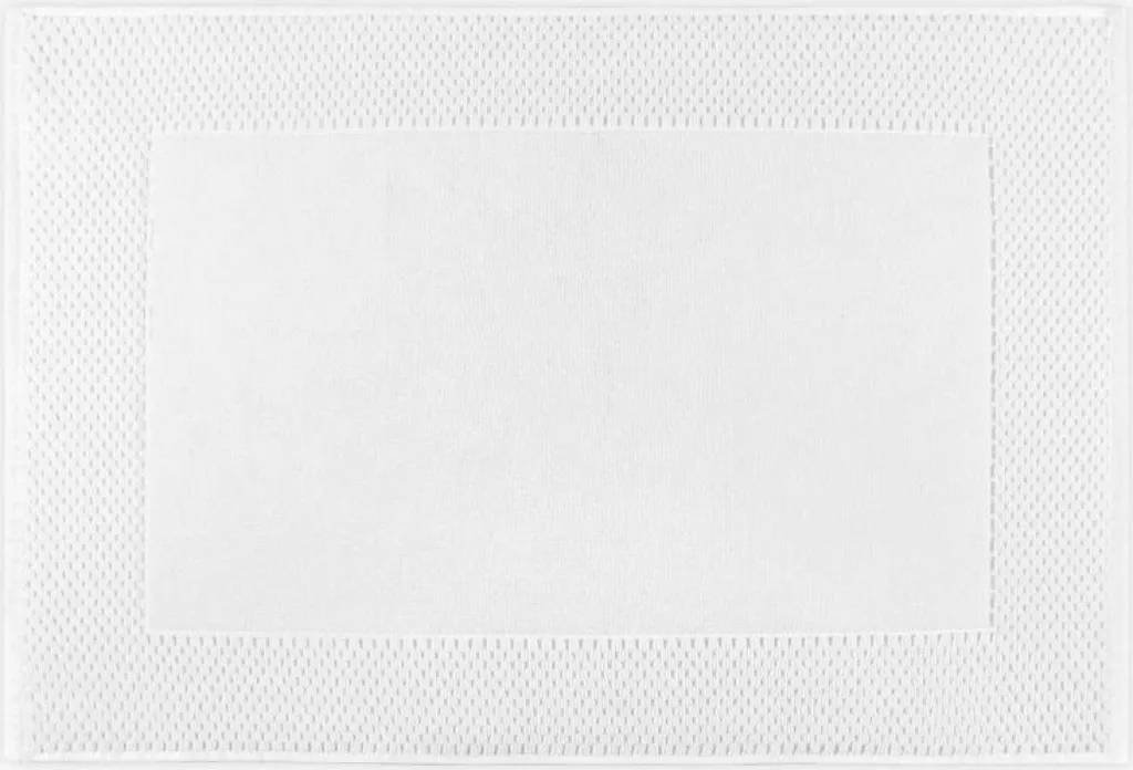 Tappetino Doccia Bianco 50x70 Spugna a Rilievo - 100% Cotone Hotel