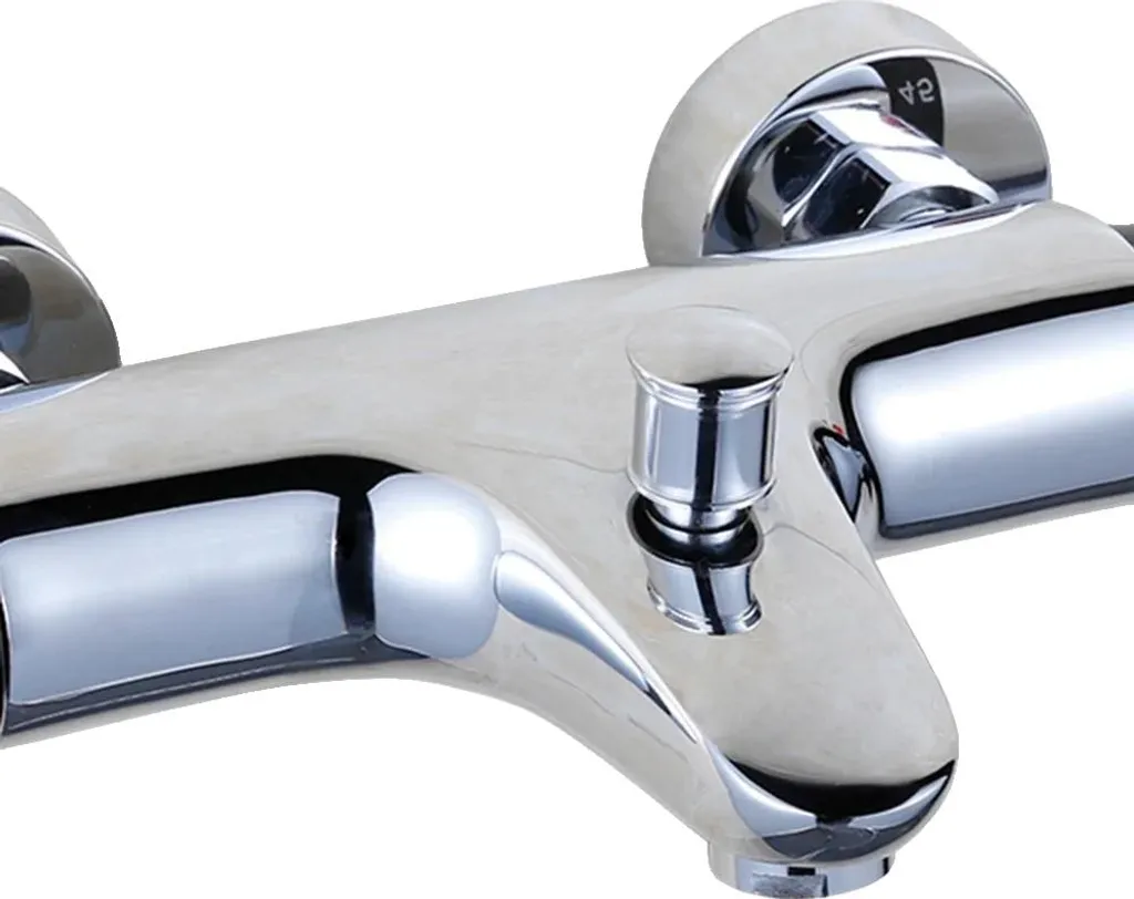Thermostat de Bain pour Baignoire en Laiton Gris, Confort et Eau à 38°C