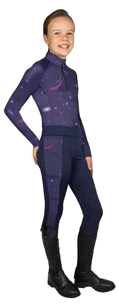 Hy - "Elevate Mizs Out Of This World" Base Layer Oberteil für Mädchen BZ6594 (140) (Marine/Magenta)