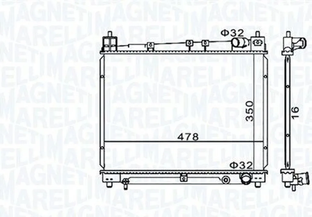 Radiateur de Moteur Haute Qualité pour TOYOTA Yaris Verso et Echo P1 P2