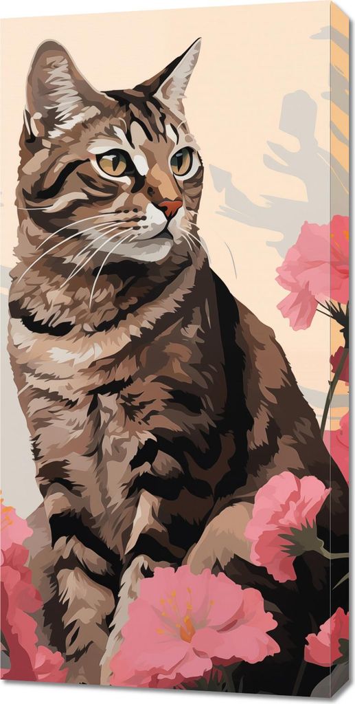 Bild 50x100cm Porträt der Katzenseele