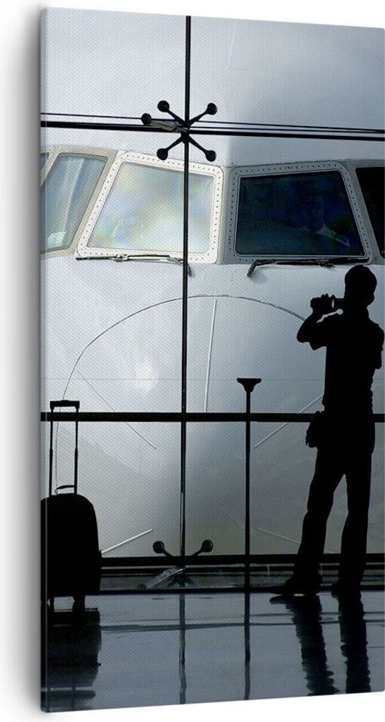 Bild auf Leinwand - Leinwandbild - Flugzeug Flughafen Produktbild 