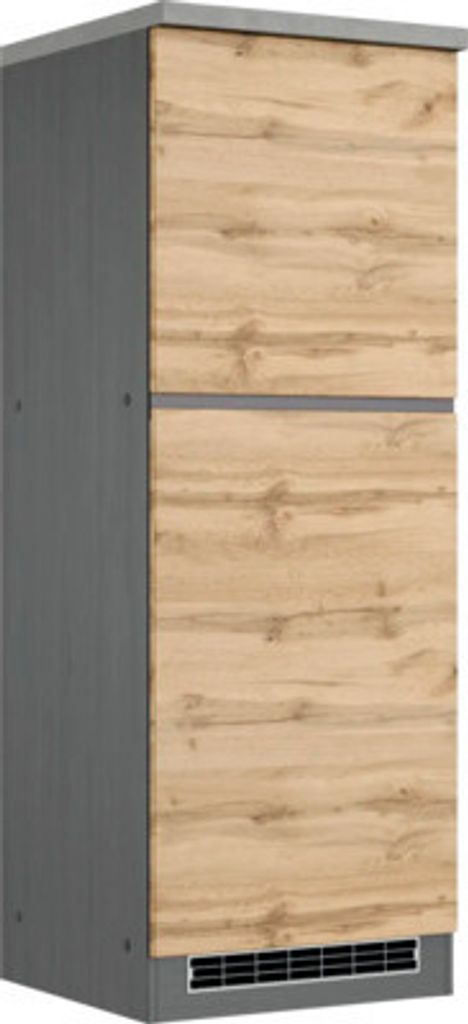 Held Möbel Kühlumbauschrank für 88er Einbaukühlschrank PISA BxTxH 60 x 60 x 166 cm wildeiche matt zerlegt Anschlag rever