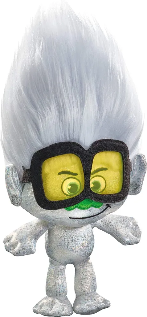 Doudou Peluche Trolls de 25cm : Tiny Diamond le Bébé Pailleté Dreamworks