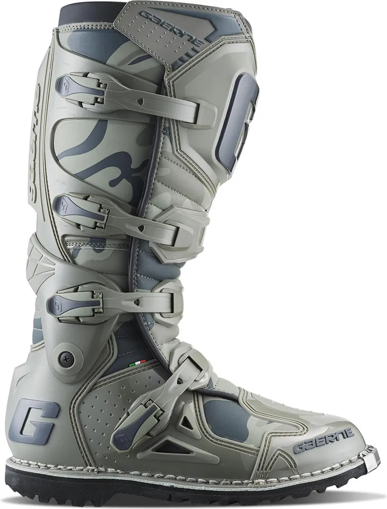 Bottes Gaerne Fastback Enduro Motocross Gris Vert en Taille 48