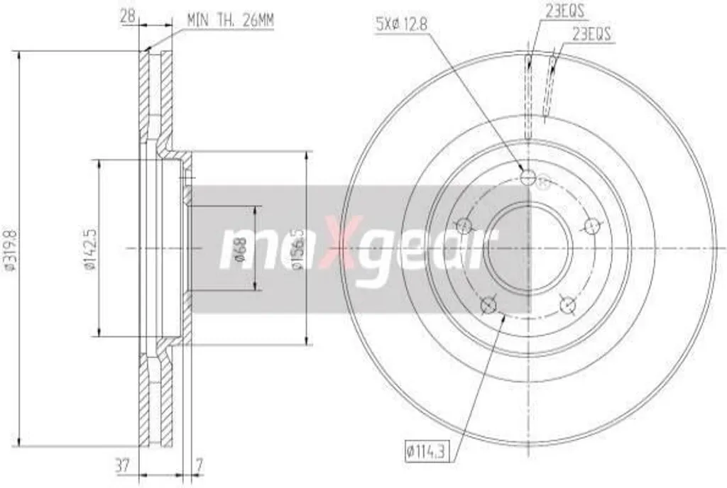 Disque de frein 40206 ET01A anti-vibration pour Juke et Qashqai +2