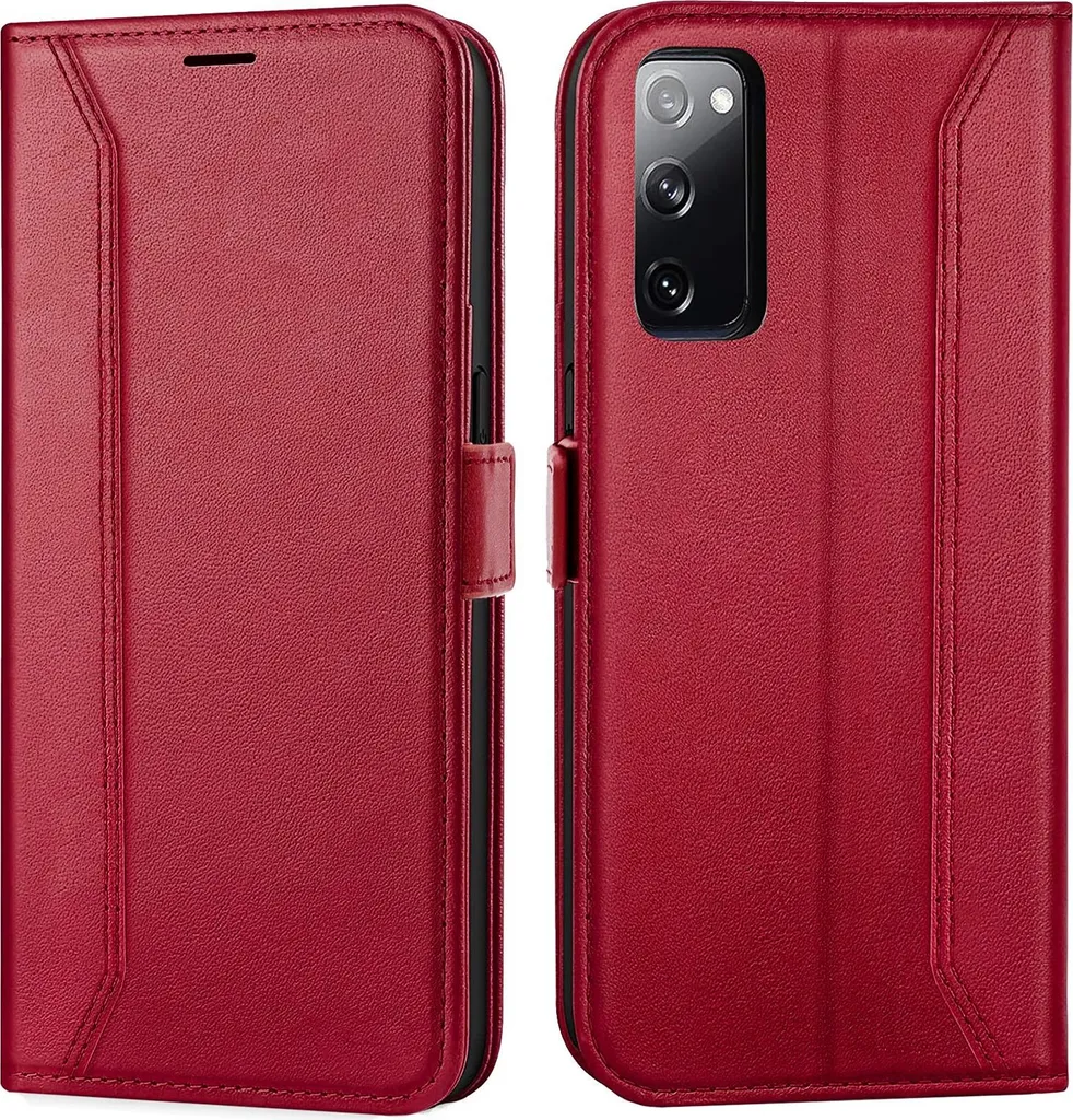 Cover Samsung S20 FE 5G Rosso - Custodia Protettiva Flip Slim