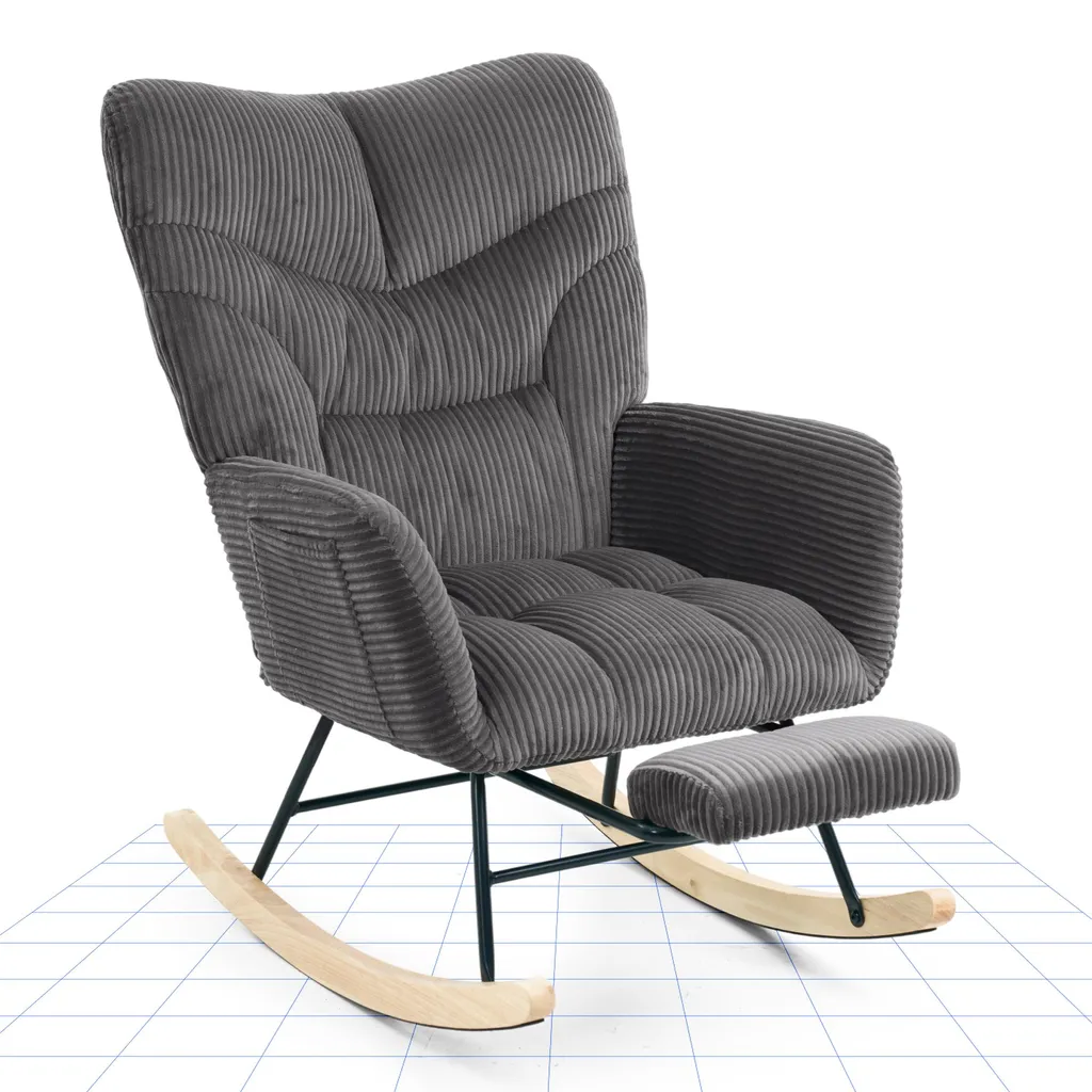 Fauteuil à bascule contre le mal de dos avec dossier haut et appui-pieds