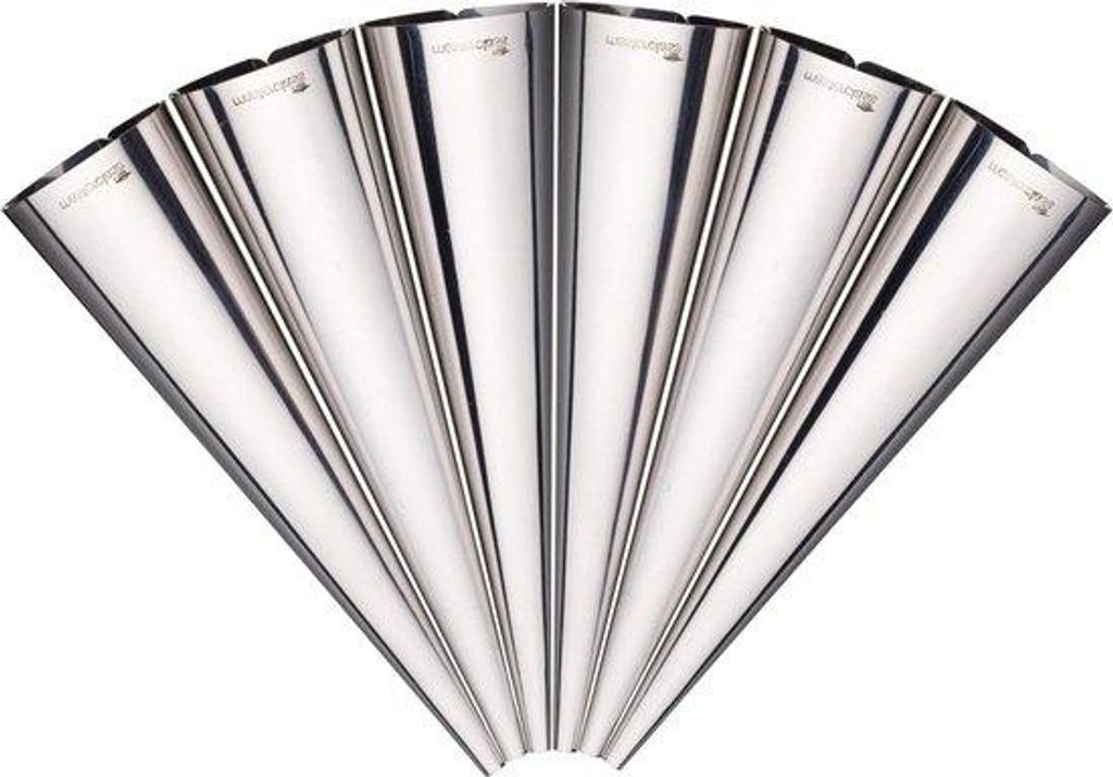 Edelstahl Raumhörner, stapelbar, spülmaschinenfest, 35x4x14cm, silber