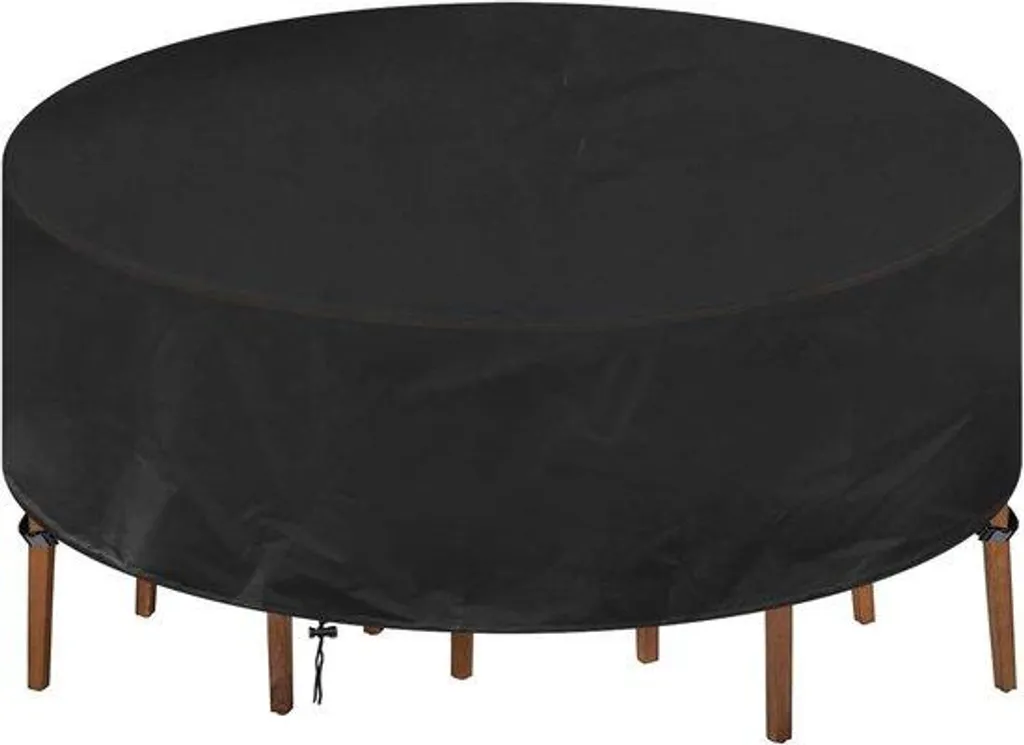Bâche de protection salon de jardin ronde Ø 190 x 80 cm imperméable