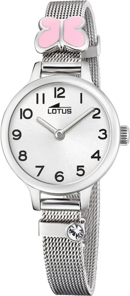 Montre Lotus 18660/2 Elégante avec Cadran Noir et Boîtier Acier Brossé