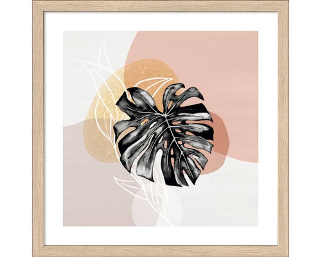 Gerahmtes Bild Symbols On Gold I 33x33 cm