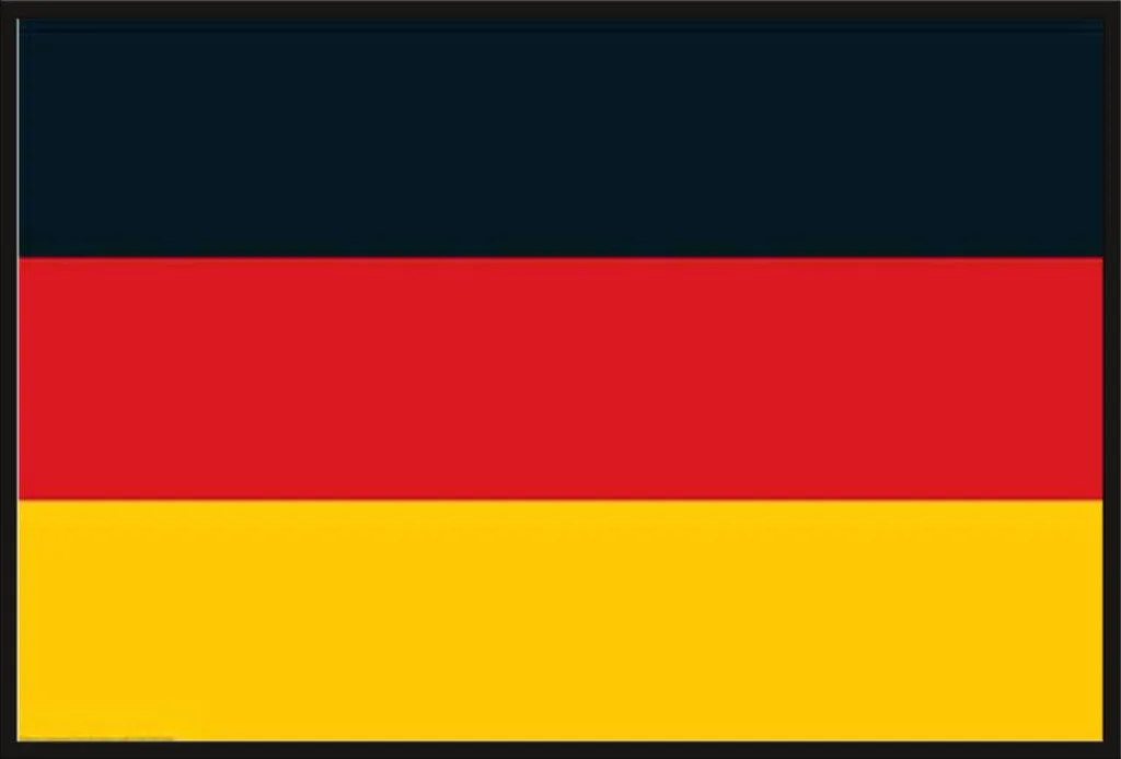Drapeau Allemagne avec Cadre Shinsuke® Maxi Noir et Vitre Incassable