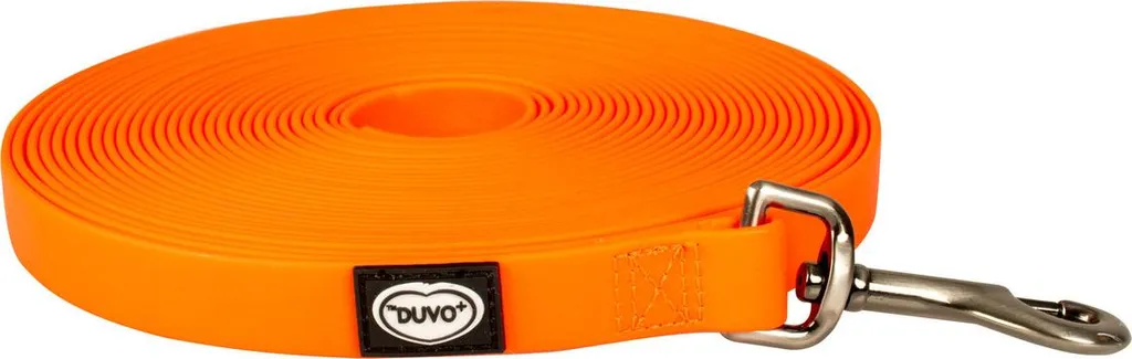 Longue laisse de rappel Duvo+ South en PVC orange 5m pour grand chien