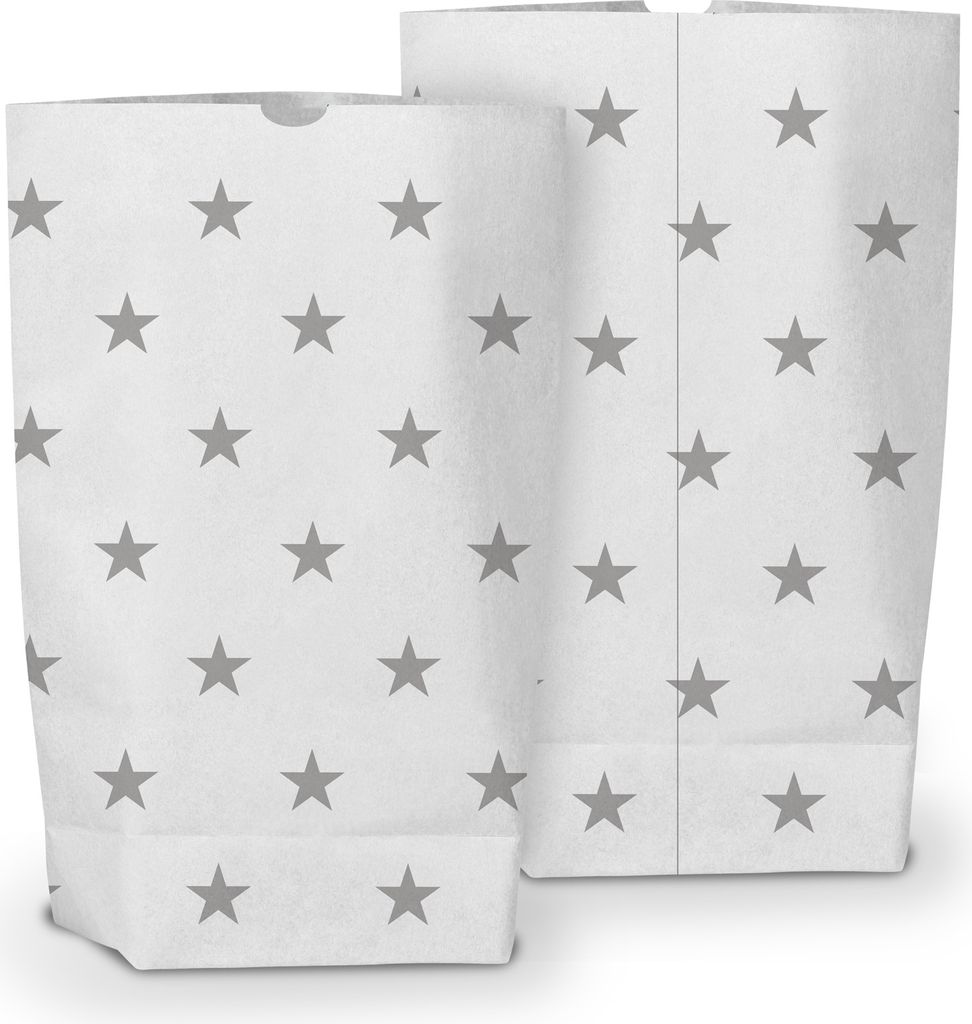 25x itenga Geschenktüte bedruckt 17x26cm Muster Sterne Produktbild 