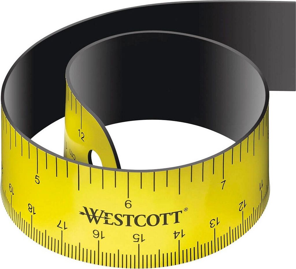 WESTCOTT Flachlineal Länge: 300 mm flexibel magnetisch