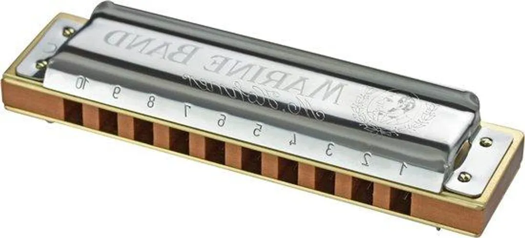 Harmonica Marine Band Classic Si Bémol avec Sommier en Bois de Poirier