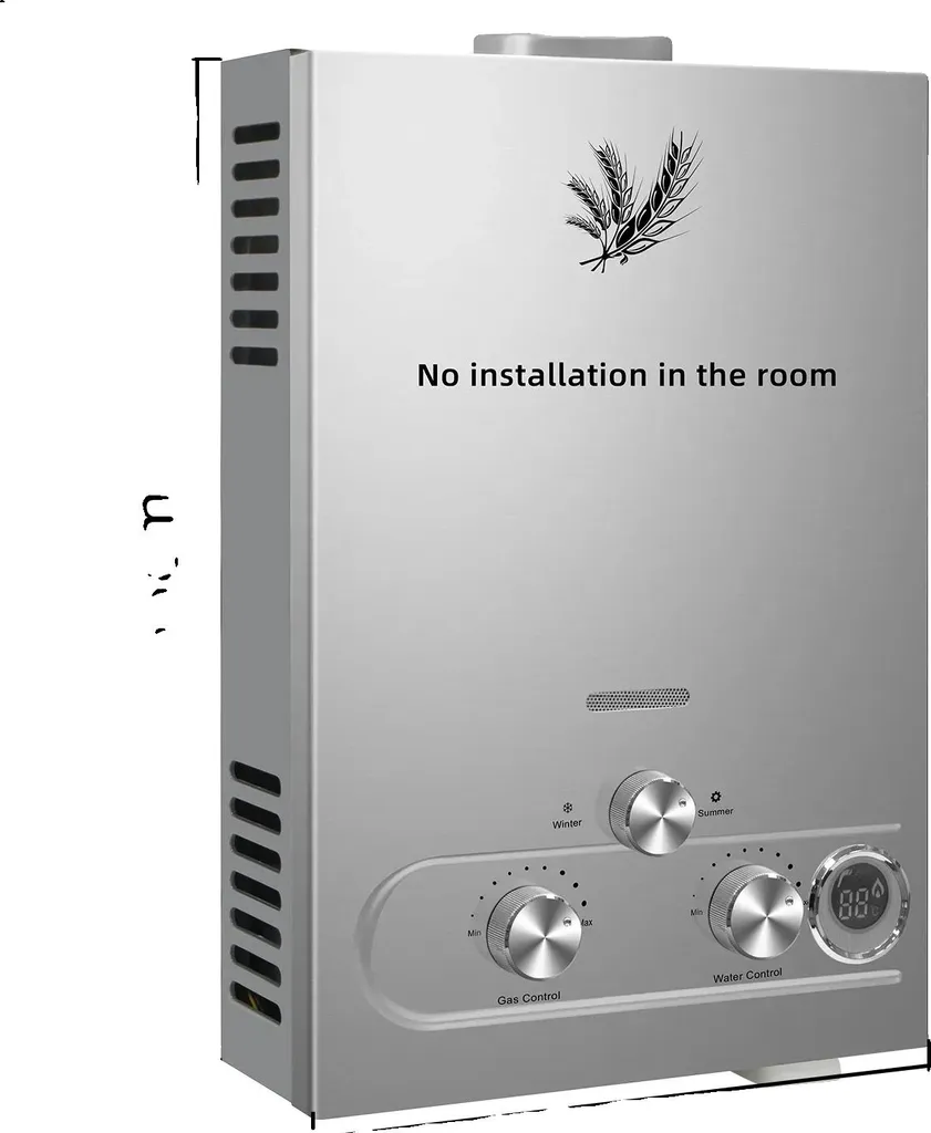 Petit Chauffe-eau 12kW pour Douche & Cuisine 6L/min avec LED