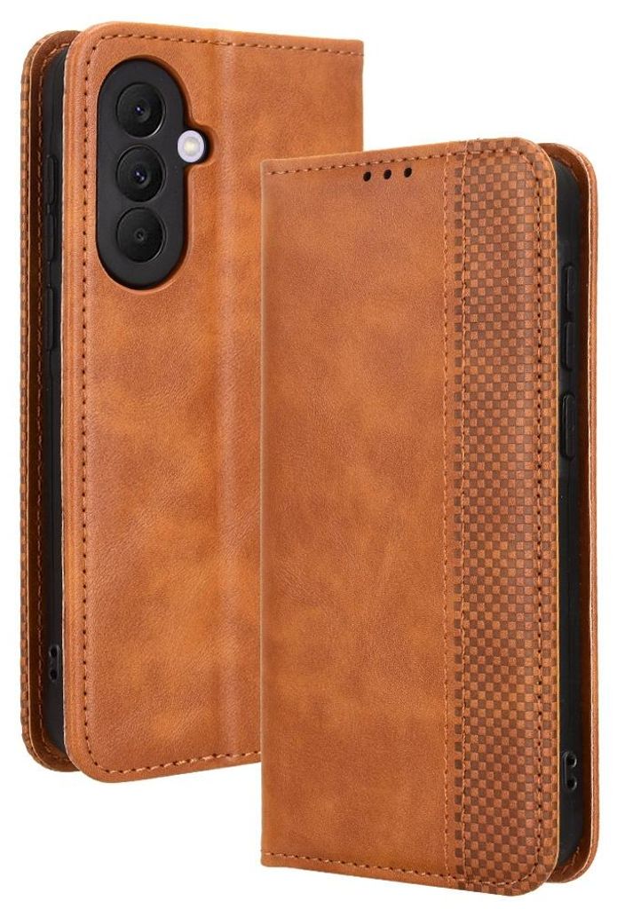 Samsung Galaxy A57 Hülle - Coverup Vintage Style Klapphülle - Braun