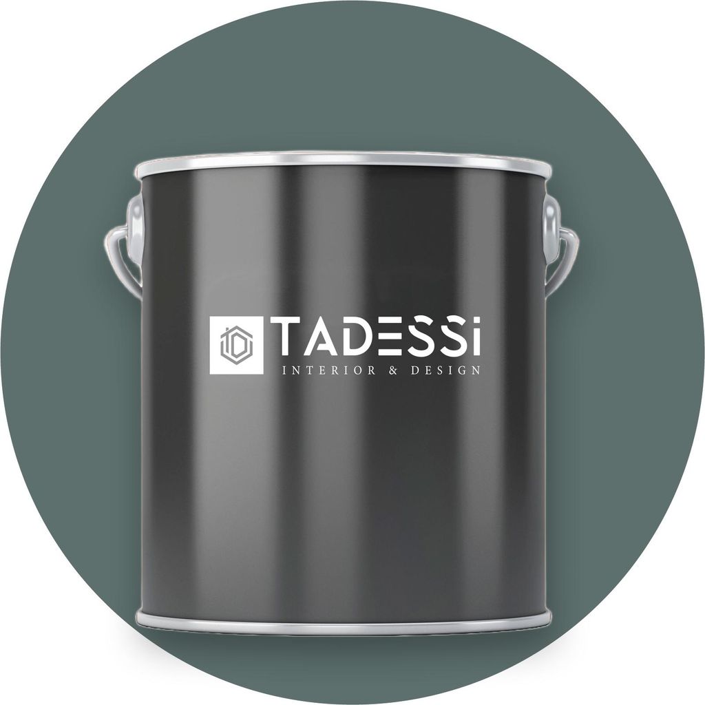 TADESSI Wandfarbe Grün - Smaragd - abwaschbare Innenfarbe matt - Dispersionsfarbe - Geruchsarm und Lösemittelfrei - 1 Liter Gebinde
