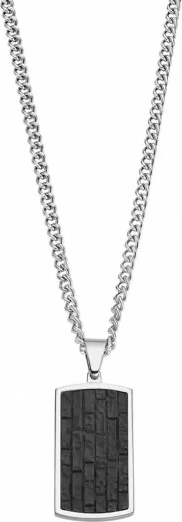Collana Uomo Lotus LS2275-1/1 Acciaio Nero | Design Industriale Moderno