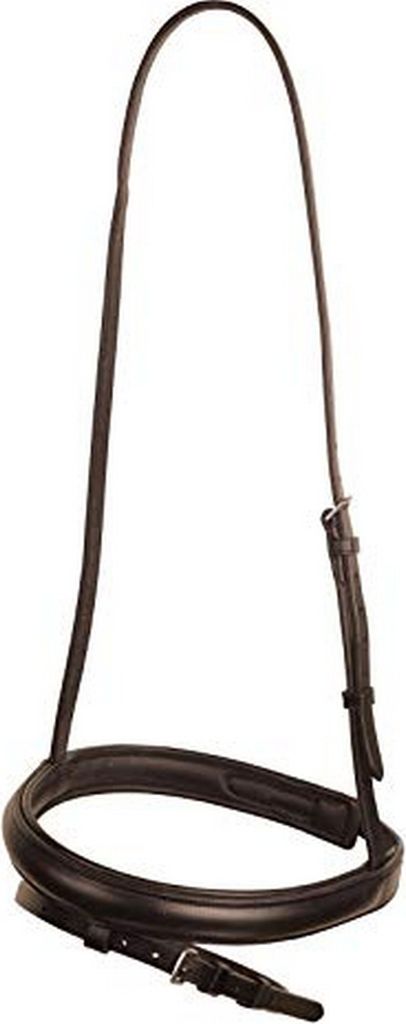 Collegiate Leder Nasenriemen IV mit Sperrriemen WB690 (Warmblut) (Braun)