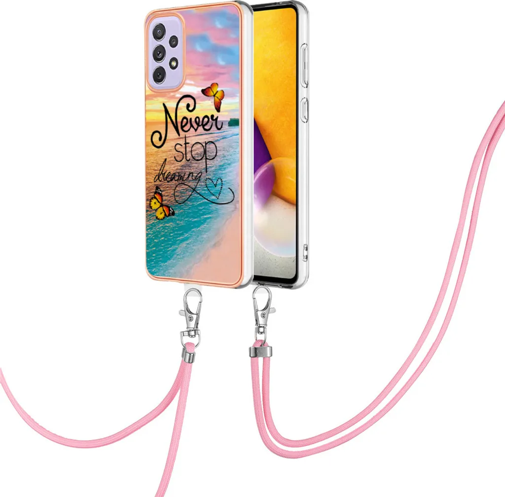 Custodia Protettiva TPU Samsung A23: Cover Antiurto con Laccio Oro