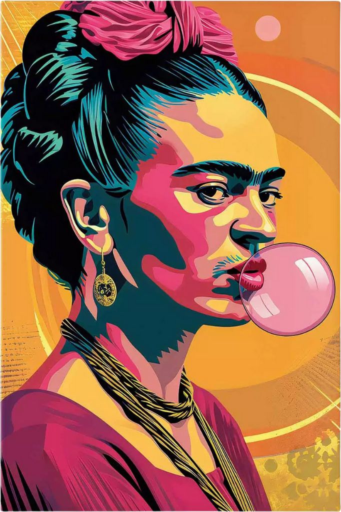 Malen nach Zahlen mit Rahmen Gemälde - Frida Kahlo 40x50 cm