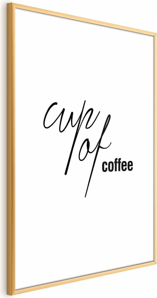 Posterpapier Poster - Cup of Coffee 21x30 cm Text m-A-0874-ao-a