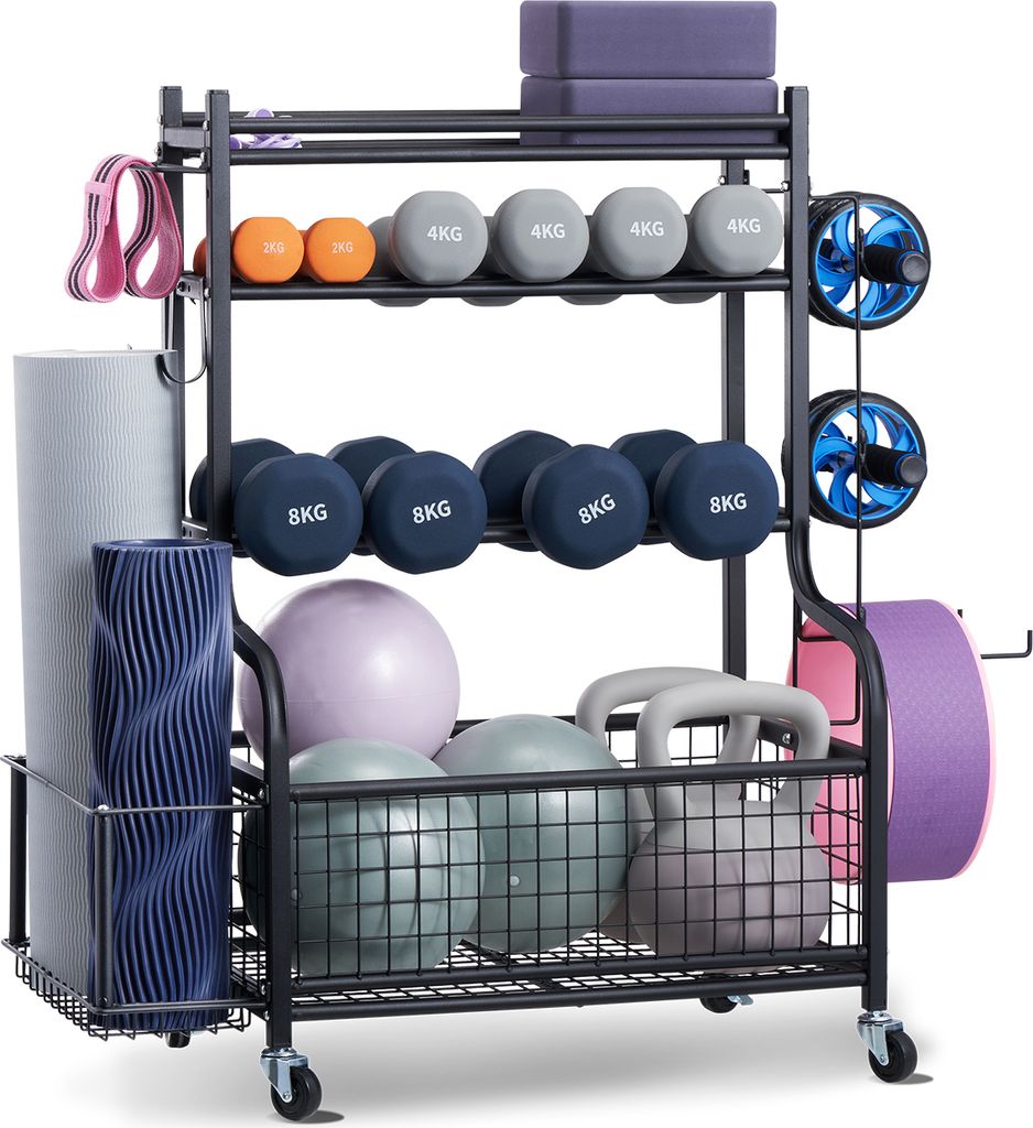 VEVOR Home Gym úložný stojan, ocelový úložný stojan, držák Obrázek produktu 1