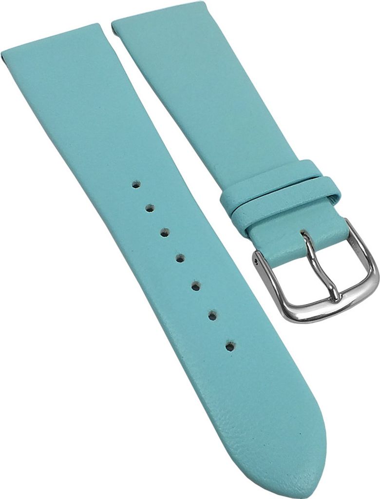 Berlin Ersatzband Uhrenarmband Kalbsleder Band Hellblau 23242S, Stegbreite:24mm