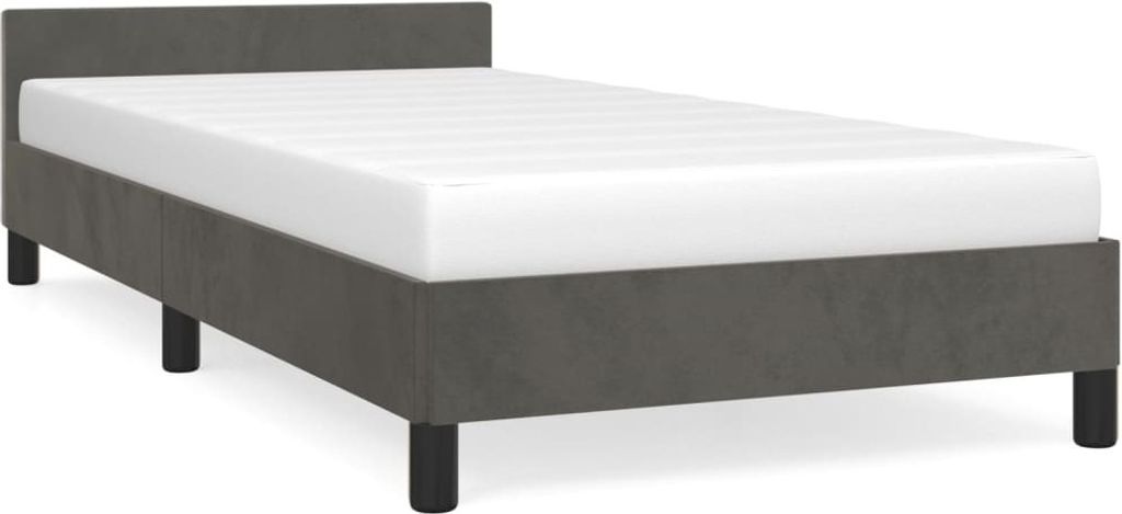 vidaXL Struttura letto senza materasso grigio scuro 80x200 Immagine del prodotto 