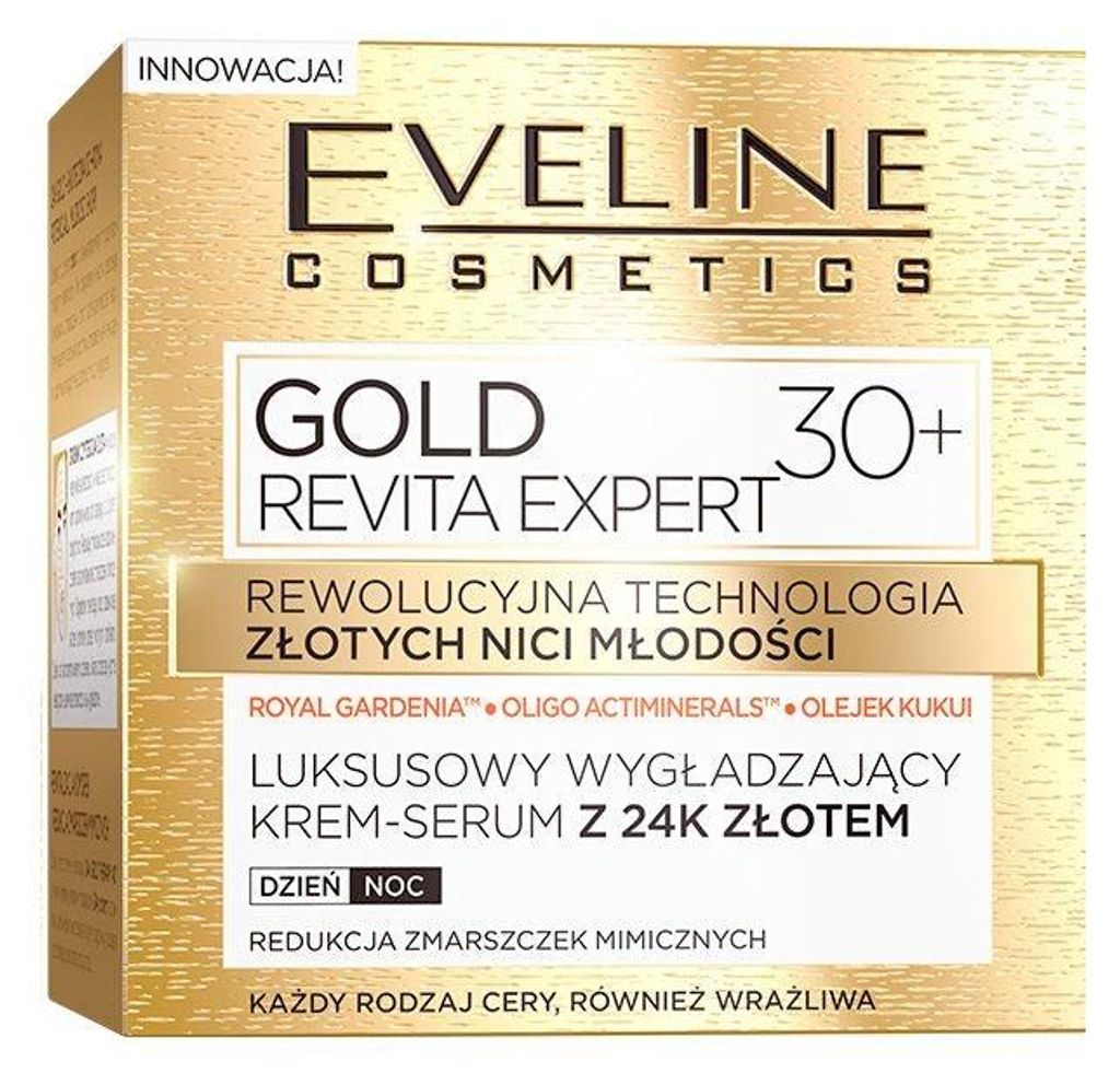 Eveline Cosmetics Gold Lift Expert – feuchtigkeitsspendende, beruhigende Gesichtscreme – 15er Karton