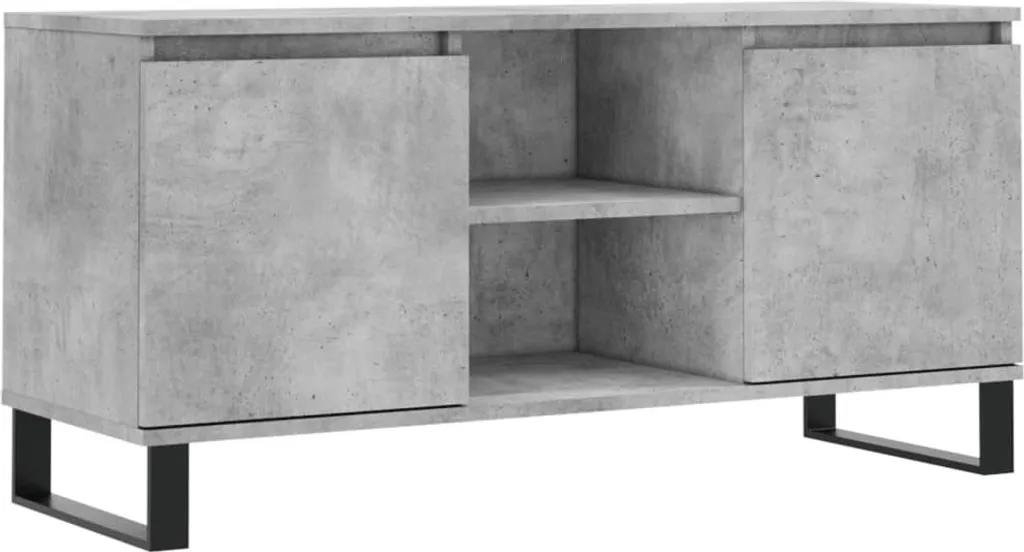 Mobile TV Grigio Cemento 104x35x50 cm | Porta TV Moderno in Legno