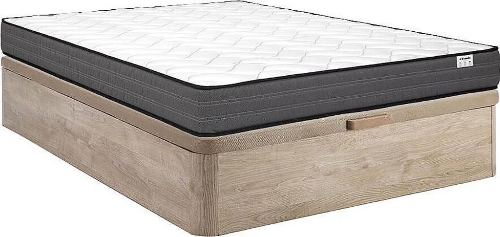Set 120 x 200 cm Rahmen mit leichter Naturbox + Matratze Produktbild 