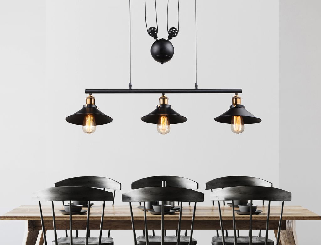 LED Balken Pendelleuchte für über Esstisch Küchenlampen hängend höhenverstellbar
