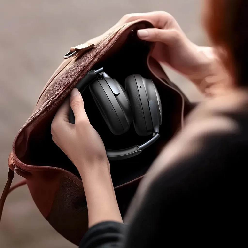 Casque Bluetooth ANC noir Mcdodo avec micro et isolation phonique - 5