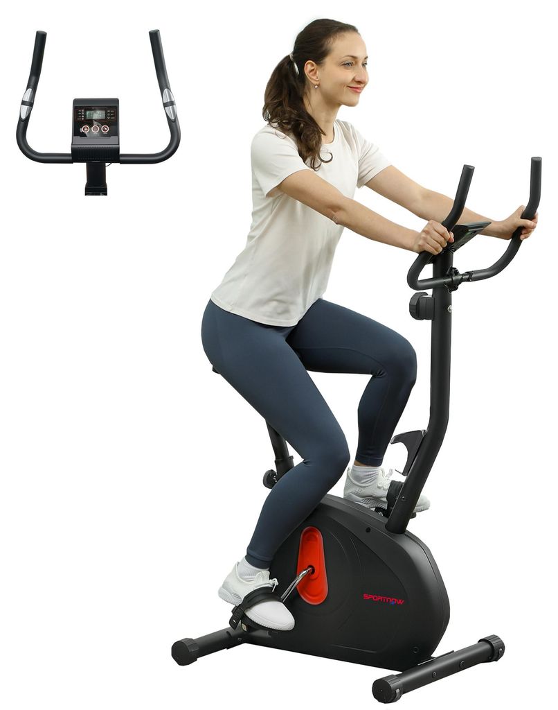 Fahrradtrainer, verstellbarer Magnetwiderstand, benutzerfreundlicher LCD-Bildschirm, schwarz