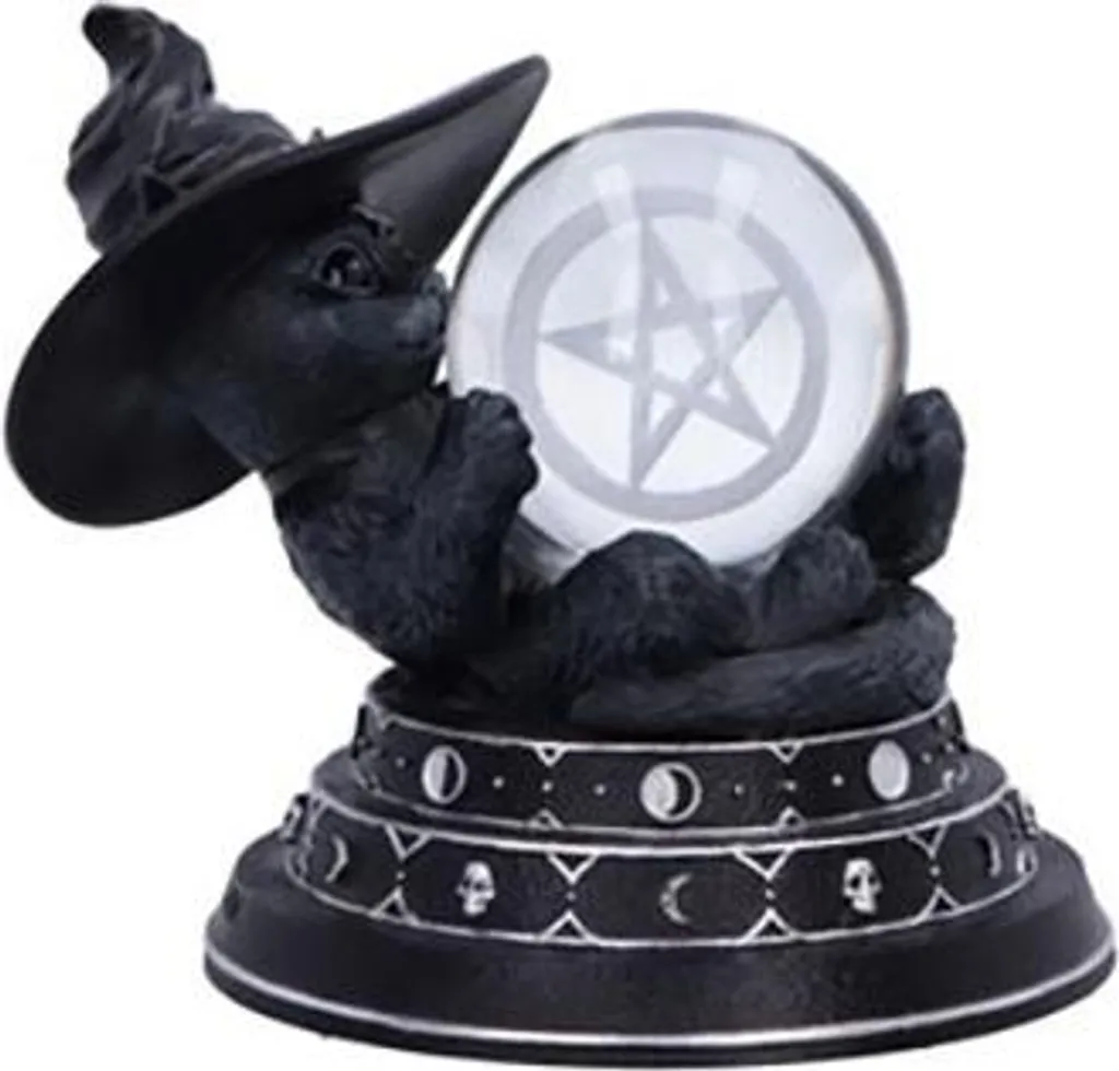 Décoration de Bureau Chat Mystique Purrah's Fortune pour Ambiance Zen Dark